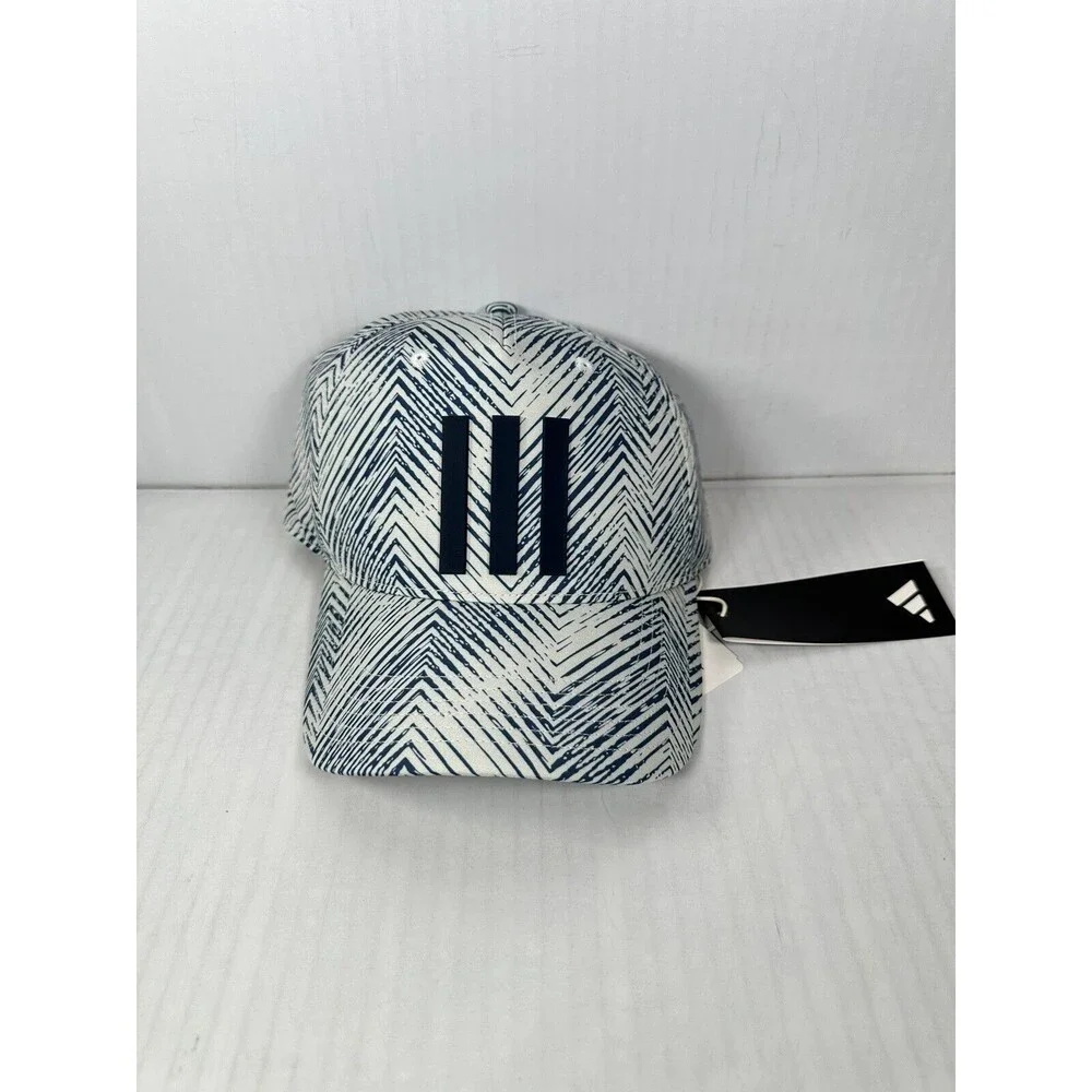 NEW adidas Golf 3 Three Stripes Printed Tour Adjustable Hat Cap IM9224 OSFM